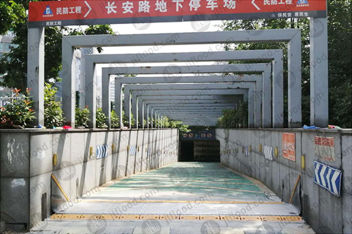 Automatic Flood barrier case at a school underground parking lot in Yangzhou