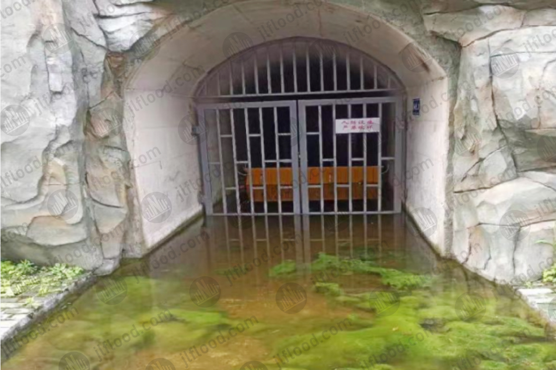 Automatic flood control gate blocks water in Wuhan