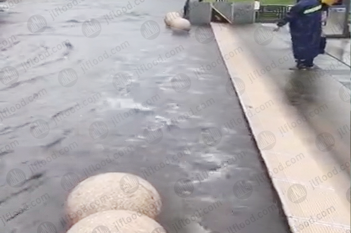 Automatic flood control gate blocks water in Xian
